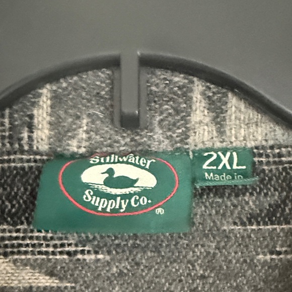 Men's Patterned Black and Gray Shirt Jacket - Picture 2 of 2